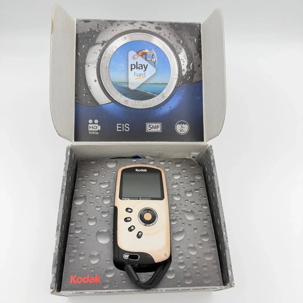 Kodak PlaySport Video Camera Waterproof HD 1080p Pocket Camcorder Zx3 SD Card